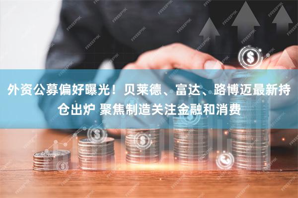 外资公募偏好曝光！贝莱德、富达、路博迈最新持仓出炉 聚焦制造关注金融和消费