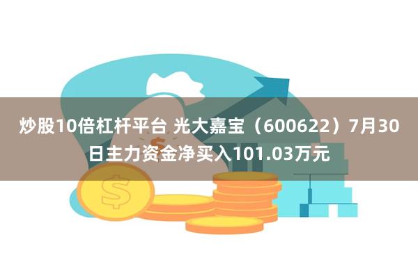 炒股10倍杠杆平台 光大嘉宝（600622）7月30日主力资金净买入101.03万元