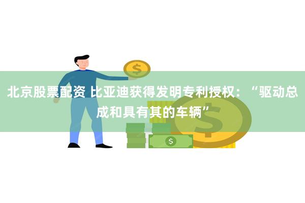 北京股票配资 比亚迪获得发明专利授权：“驱动总成和具有其的车辆”